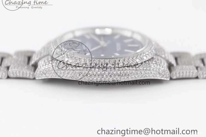 TWF Dial Edition Full Markers SS 1:1 Blue on Best A2824 Bracelet Stick Datejust Diamonds 41 0210